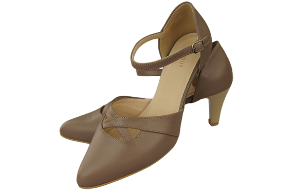 Damenschuhe Cappuccino Sandalen Naturleder 151 ElitaBut