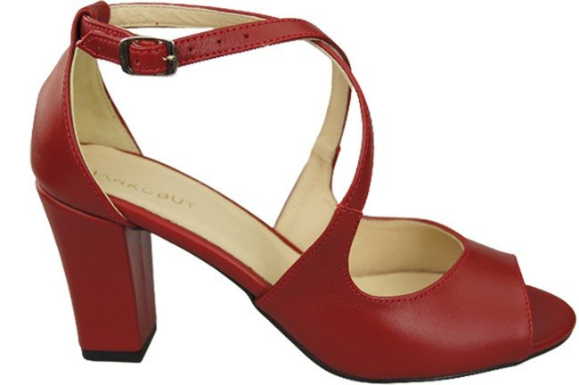 Damenschuhe Sandalen Rot Naturleder 186 ElitaBut