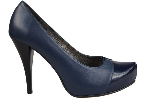 Damenschuhe Pumps, Naturleder, Marineblau 897 ElitaBut