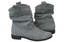 Schuhe Damen-Stiefeletten Frühling / Herbst, natürliches Veloursleder, Grau 117 L ElitaBut