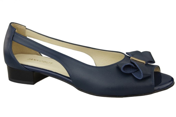 Schuhe Damen Sandalen Marineblau Naturleder 994 ElitaBut