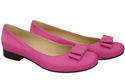 Damen Ballerinas Naturleder Fuchsia 702 ElitaBut