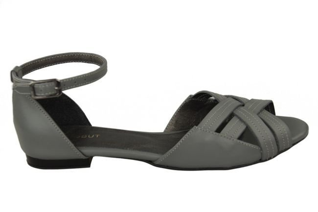 Schuhe Damen Sandalen Grau Naturleder 128 ElitaBut
