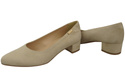 Bequeme Damen-Schuhe Beige aus echtem Veloursleder 220 Z ElitaBut