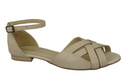 Schuhe Damen Sandalen Beige Naturleder 128 ElitaBut