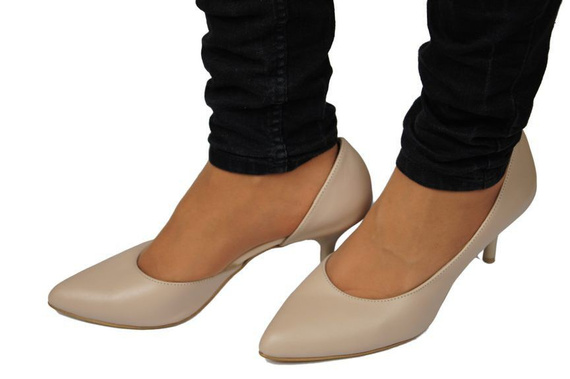 Damenschuhe Pumps aus Naturleder Cappuccino Lico 900 ElitaBut