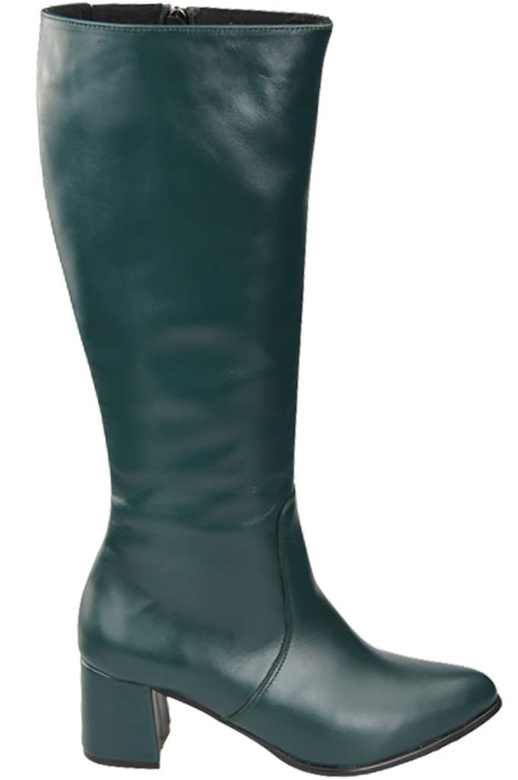 Klassische Damenstiefel, Naturleder, Malachit 175 ElitaBut