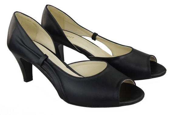 Damenschuhe Sandalen Schwarz Naturleder 566 ElitaBut