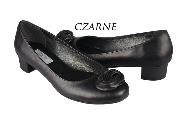 Damenschuhe Pumps, Naturleder, Schwarz 704 ElitaBut