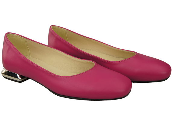 Flache Frauen Schuhe Purpurfarbig Dekorative Ferse Naturleder 209 ElitaBut