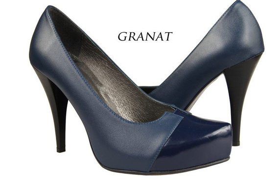 Damenschuhe Pumps, Naturleder, Marineblau 897 ElitaBut