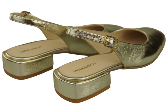 Damen Schuhe Sandalen Gold Flacher Absatz Naturleder 206 ElitaBut