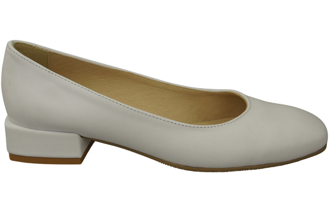 Bequeme Frauen Schuhe Weiß Flats Natural Leder 204 ElitaBut