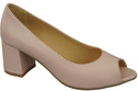 Damenschuhe PEEP TOE Pumps, Puderrosa, Naturleder mit beschichtetem Absatz 192 ElitaBut