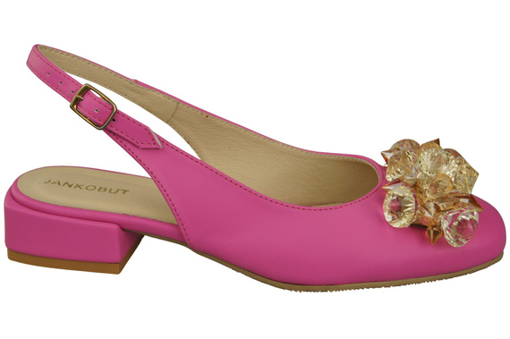 Damen Schuhe Fuchsie Sandalen mit Kristallen Naturleder 215 ElitaBut