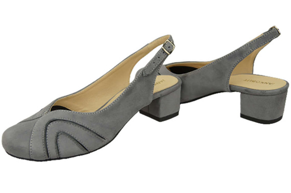 Damenschuhe Sandalen, Naturleder, Wildleder, Grau 842 von ElitaBut