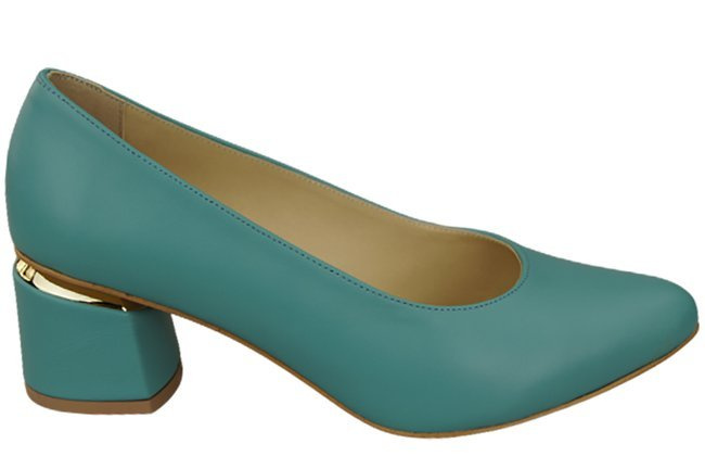 Damenschuhe Türkise Pumps, Naturleder 143 ElitaBut