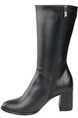 Damen-Halbstiefel, Naturleder, Schwarz 189 ElitaBut