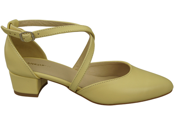 Damen Sandalen Echtleder Banane mit Riemen Niedriger Absatz 223 ElitaBut