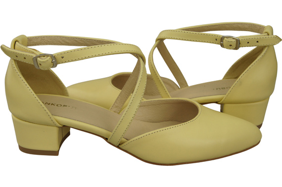 Damen Sandalen Echtleder Banane mit Riemen Niedriger Absatz 223 ElitaBut