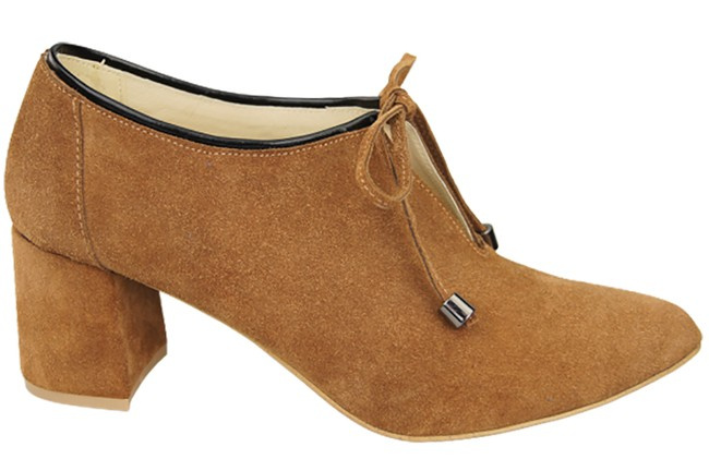 Damenschuhe Karamellschuhe, natürliches Veloursleder 183 ElitaBut