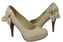 Damenschuhe Plateaupumps, Naturleder, Beige 976 ElitaBut