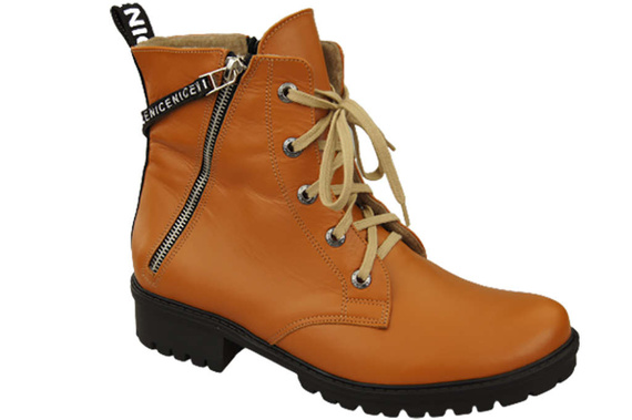 Schuhe Damen-Stiefeletten mit der Aufschrift NICE Natural Leather Red 173 von ElitaBut