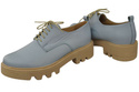Schuhe Damen Schnürschuhe Hellblaues Leder Natur 180 ElitaBut