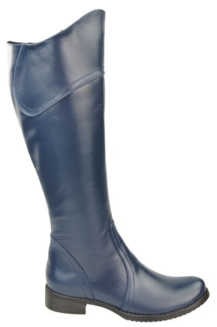 Damenstiefel, Stiefel, Naturleder 597, marineblau ElitaBut