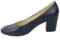 Damenschuhe Pumps Marineblaues genarbtes Leder 125 ElitaAber natürlich