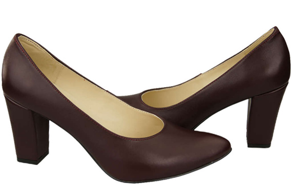 Damenschuhe Pumps, Burgunderrot, Naturleder 170 ElitaBut