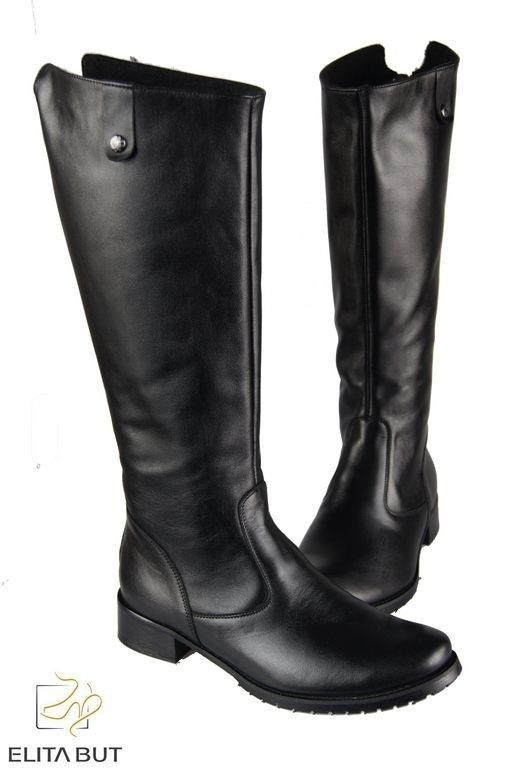 Damenstiefel, Stiefel, Naturleder, Schwarz 749 ElitaBut