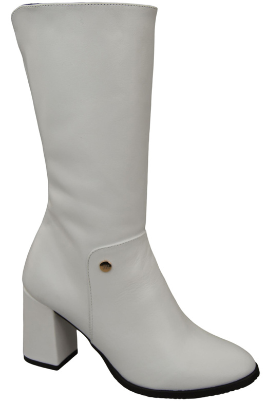 Damen-Halbstiefel, Naturleder, Weiß 189 ElitaBut