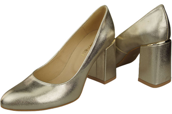 Damenschuhe Goldene Pumps, Naturleder 179 ElitaBut