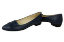 Damenschuhe Ballerinas Marineblau, Naturleder 988 ElitaBut