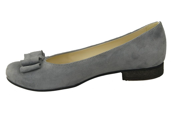 Damenschuhe Ballerinas Grau, Naturleder, Wildleder 126 ElitaBut