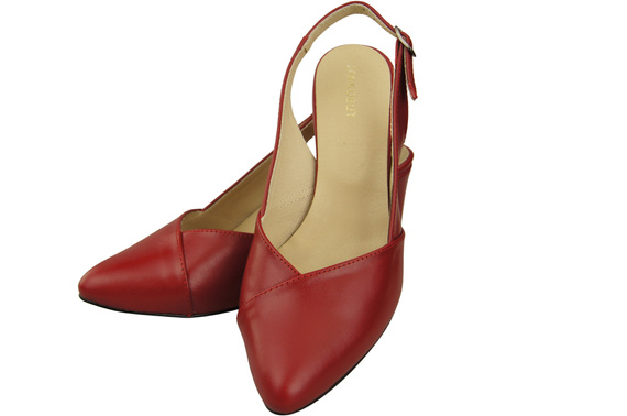 Damen Footwear Rot Stiletto Sandalen Natural Leder 217 ElitaBut