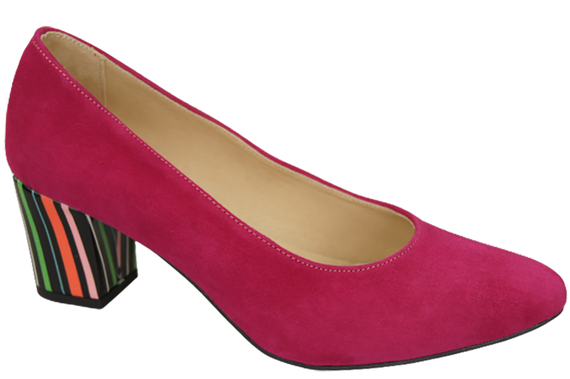 Damenschuhe Pumps Lila Natürliches Wildleder Dekorativer Absatz 158 von ElitaBut