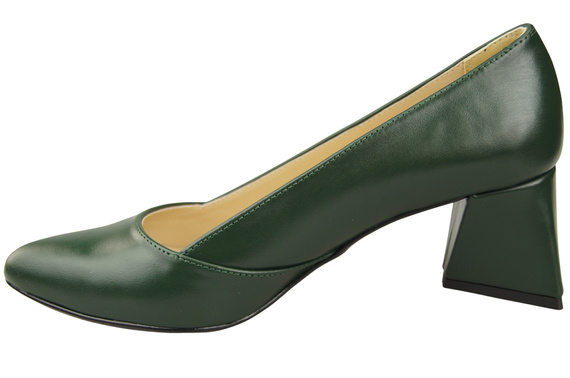 Damen Pumps Smaragdgrün Echtleder Spitz Zehen Absatz ElitaBut 221