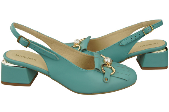 Damenschuhe Türkis Sandalen mit Fransen verziert Naturleder 208 ElitaBut