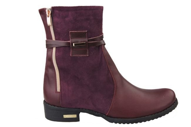 Damenschuhe Stiefeletten, Naturleder, Burgund 885 ElitaBut