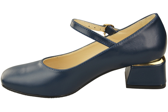 Damenschuhe Marineblau Riemchenpumps Naturleder 202 ElitaBut