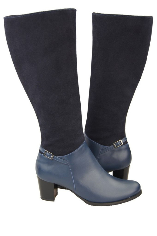 Schuhe Damenstiefel, Naturleder 101 Marineblau ElitaBut