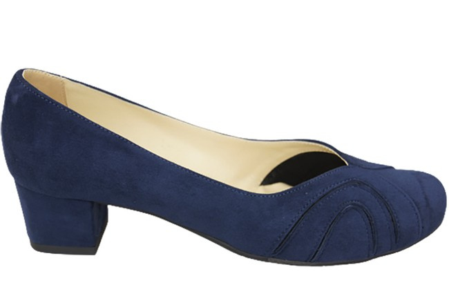 Damenschuhe Pumps, natürliches Wildleder, Marineblau786 von ElitaBut