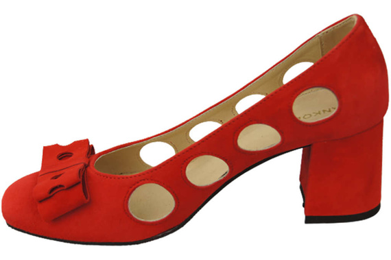 Damenschuhe Rote Pumps, natürliches Wildleder 182 ElitaBut