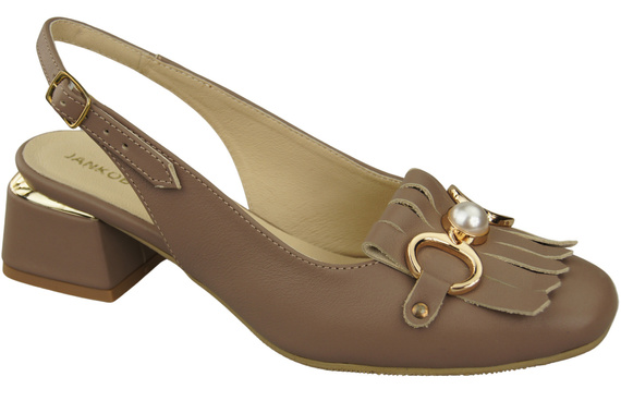 Damenschuhe Cappuccino Dunkel Sandalen mit Fransen verziert Naturleder 208 ElitaBut