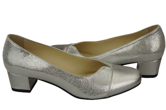 Damenschuhe Pumps Naturleder 164 Silber ElitaBut