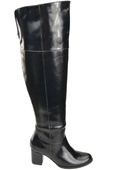 Footwear Overknee-Stiefel für Damen, Naturleder 190, Schwarz glänzend ElitaBut