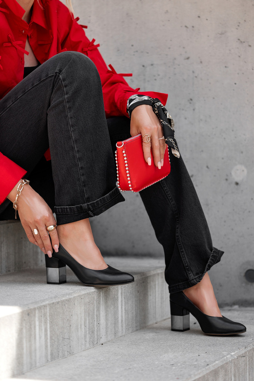 Damenschuhe Pumps Schwarz Naturleder 144 ElitaBut