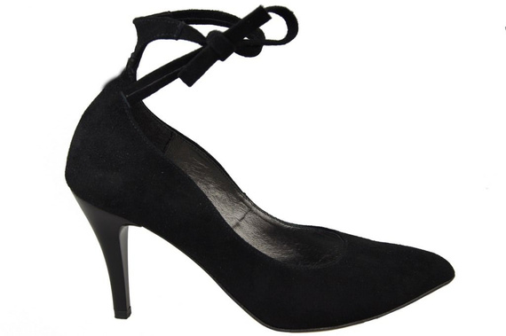 Damenschuhe Pumps, natürliches Wildleder, Schwarz 983 ElitaBut